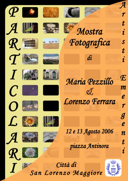 Locandina mostra fotografica Particolari di Maria Pezzillo e Lorenzo Ferrara